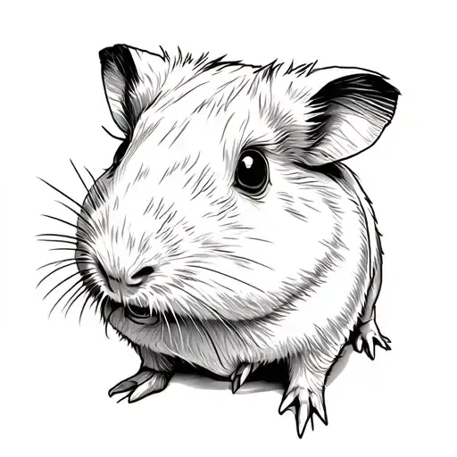 guinea pig tattoo design idea