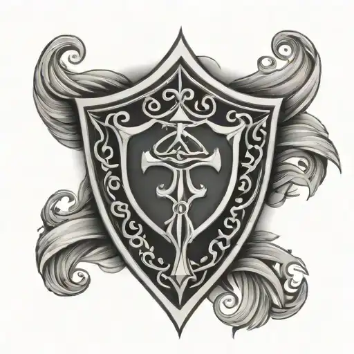 holy Trinity Knot Shield Design tattoo design idea