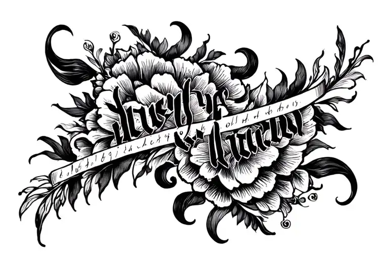 Or find a way or do the written tattoo design idea