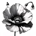 Poppy And Snowdrop tattoo design idea