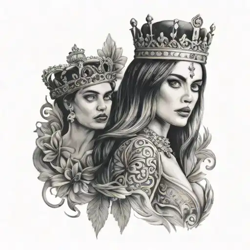 ana de armas as the queen tattoo design idea