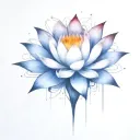 add trajectories surrounding lotus. use dark space colors replace the lighter pedals with darker colors tattoo design idea