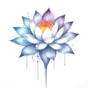 add trajectories surrounding lotus. use dark space colors replace the lighter pedals with darker colors tattoo design idea