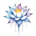 add trajectories surrounding lotus. use dark space colors replace the lighter pedals with darker colors tattoo design idea
