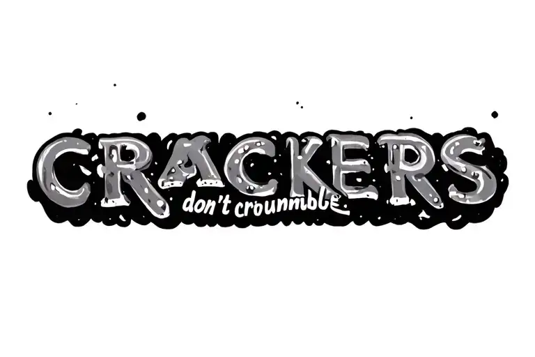 crackers don't crumble tattoo design idea