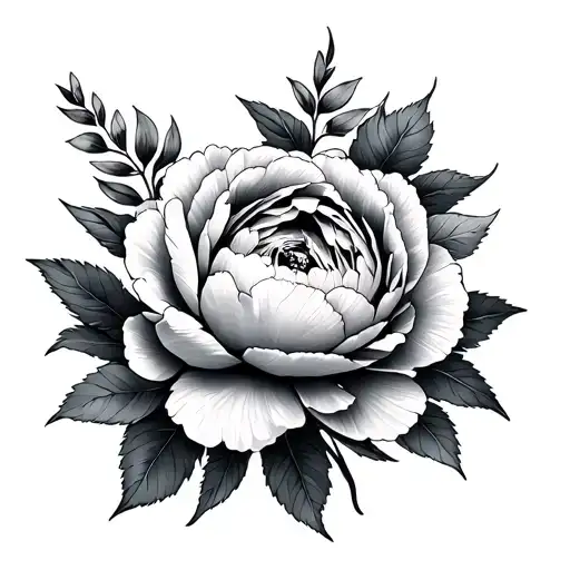 peonies flower tattoo tattoo design idea