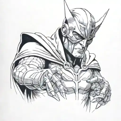 Magneto using an Alex Ross look tattoo design idea