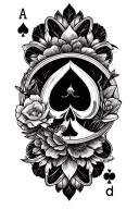 cards tattoo design idea