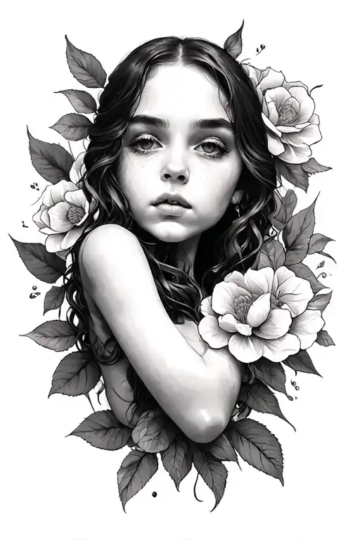 Naked tattoo design idea