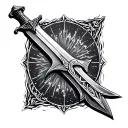 Excalibur Sword tattoo design idea