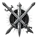 Excalibur Sword tattoo design idea