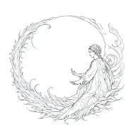 Omnist curl le with all religions and beliefs integrated tattoo design idea