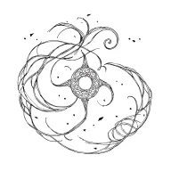 Omnist curl le with all religions and beliefs integrated tattoo design idea