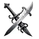 Jesus Sword wrapped scripture tattoo design idea