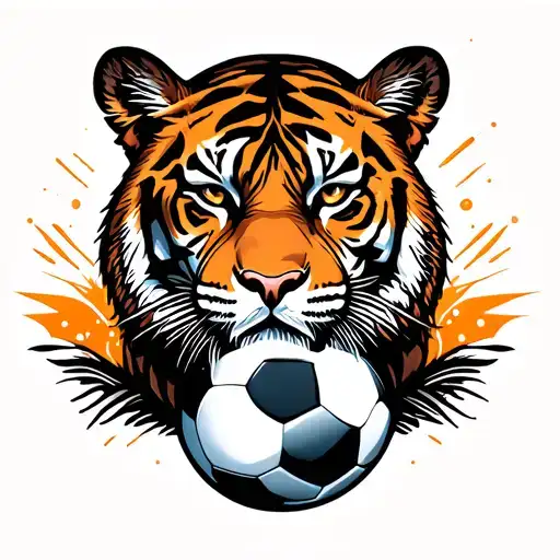 Tiger, Mining and Soccer tattoo design idea