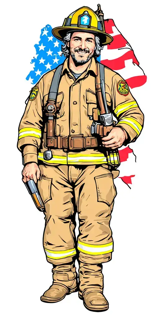 God, Family, Firefighter, hunting,USA tattoo design idea