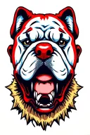evil clown bulldog face tattoo design tattoo design idea