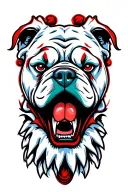 evil clown bulldog face tattoo design tattoo design idea