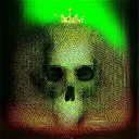 rattlesnake around a skull with a G59 logo and crown on it, with a large cactus in the background with shadow tattoo design idea