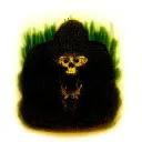 rattlesnake around a skull with a G59 logo and crown on it, with a large cactus in the background with shadow tattoo design idea