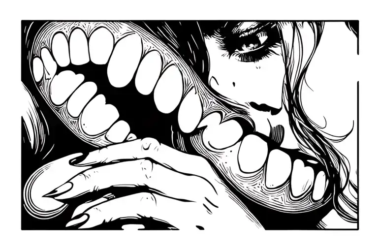 Seductive tramp Stamp with bite mark tattoo design idea