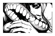 Seductive tramp Stamp with bite mark tattoo design idea