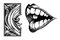 Seductive tramp Stamp with bite mark tattoo design idea