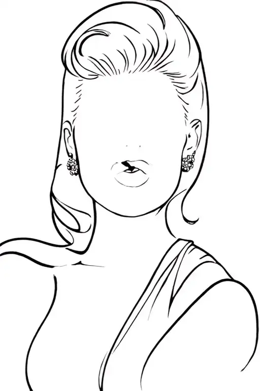 anna nicole smith classic glam tattoo design idea