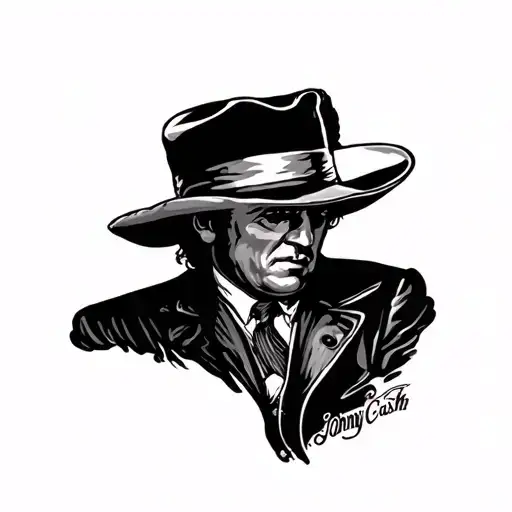 Johnny Cash tattoo design idea