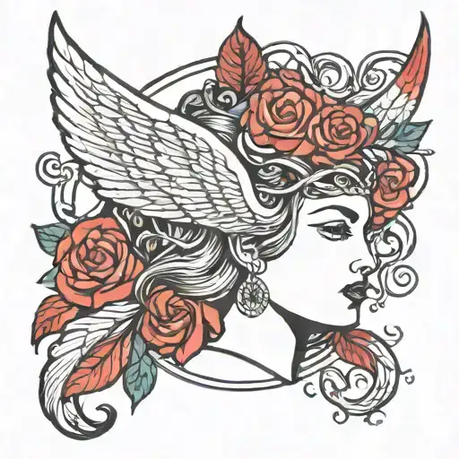 Nike Goddess tattoo design idea