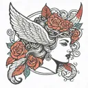 Nike Goddess tattoo design idea