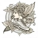 Nike Goddess tattoo design idea