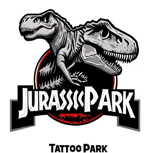 Jurassic park patchwork tattoo design idea