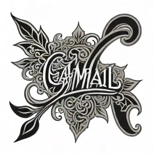 Jamahl Jasmine ambigram tattoo tattoo design idea