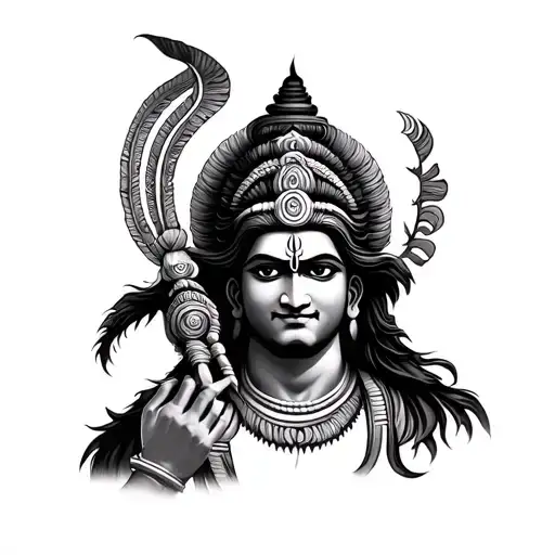 hindu God Hanuman tattoo design featuring lord shiva tattoo design idea