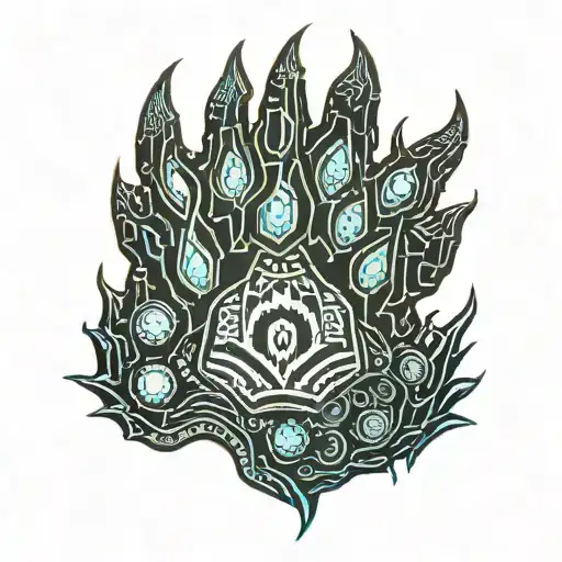 bear paw native American tattoo design idea