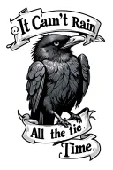 "It can’t rain all the time" Brandon Lee crow tattoo design idea