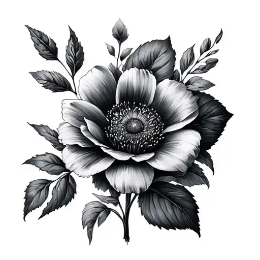 April And November Birth Flower tattoo design idea