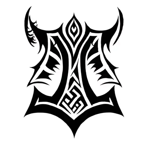 Thors hammer tattoo design idea