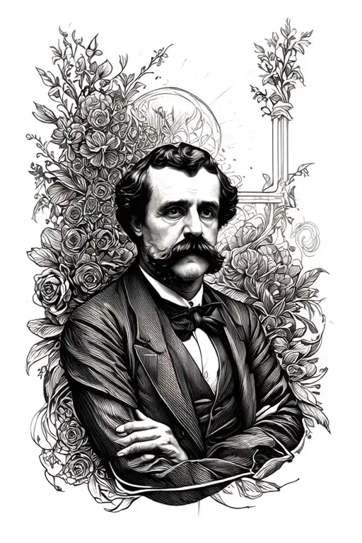 forearm full sleeve Philosophy of Friedrich Nietzsche ideas tattoo design idea