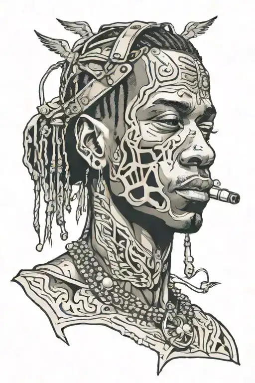 Travis Scott tattoo design idea