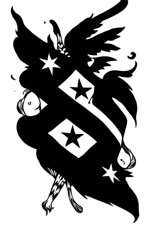 Puerto Rican flag tattoo design idea