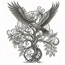 tree of life with phoenix tattoo tattoo design idea