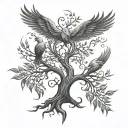 tree of life with phoenix tattoo tattoo design idea
