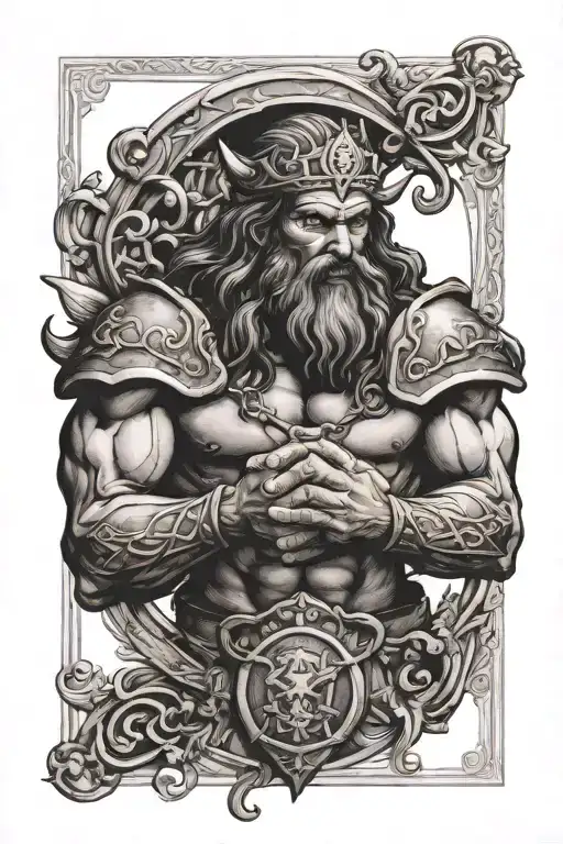 Samson bible tattoo design idea