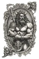 Samson bible tattoo design idea