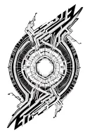Spinal tattoo of a circuit tattoo design idea