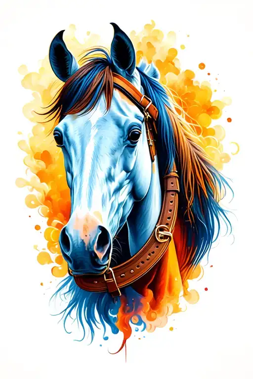 horse shoe pitching tattoo design idea