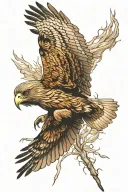 marsh harrier patronus tattoo design idea