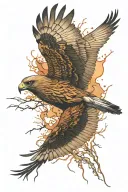 marsh harrier patronus tattoo design idea
